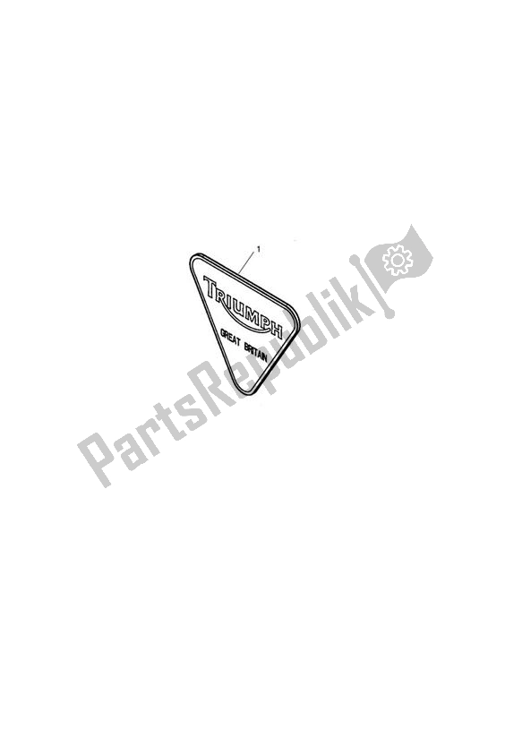All parts for the Badge Kit, Triangular of the Triumph America Carburettor 790 2002 - 2007